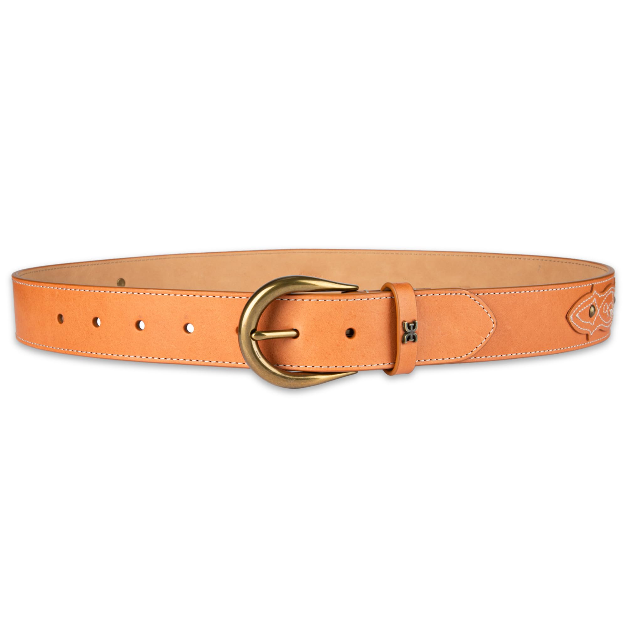 Sam Edelman Womens Western Style Embroidered Leather Fashion Belt for Jeans Trousers and Dresses