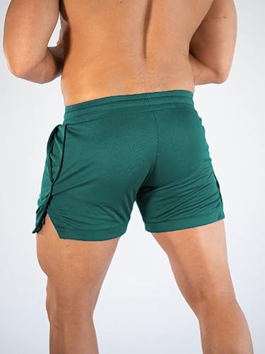 Miniatura 3 de Surenow Pantalones cortos de gimnasio para hombre de 3 pulgadas, transpirables, ligeros, atléticos, deportivos, pantalones cortos de entrenamiento