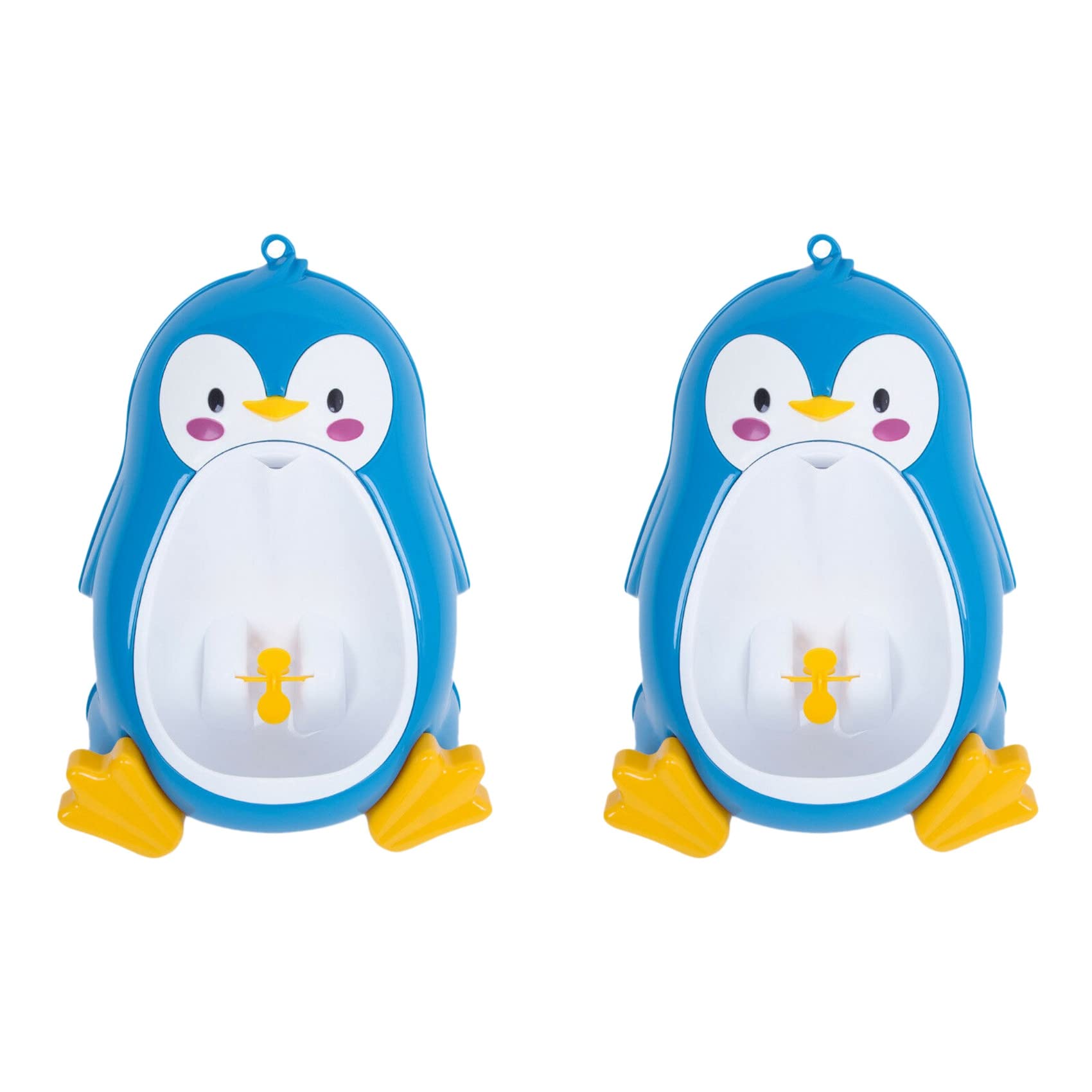 2 orinales para bebés y jóvenes, formación de pingüinos para niños, de pie, orinal vertical, color