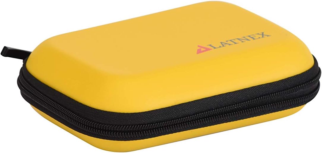 LATNEXHard EVA Carrying Case for RF Explorer, Trifield TF2, Cornet ED88T, ED78 Plus Meter, 5-Inch GPS, Electronic Devices, Cameras, Accessories (Yellow)