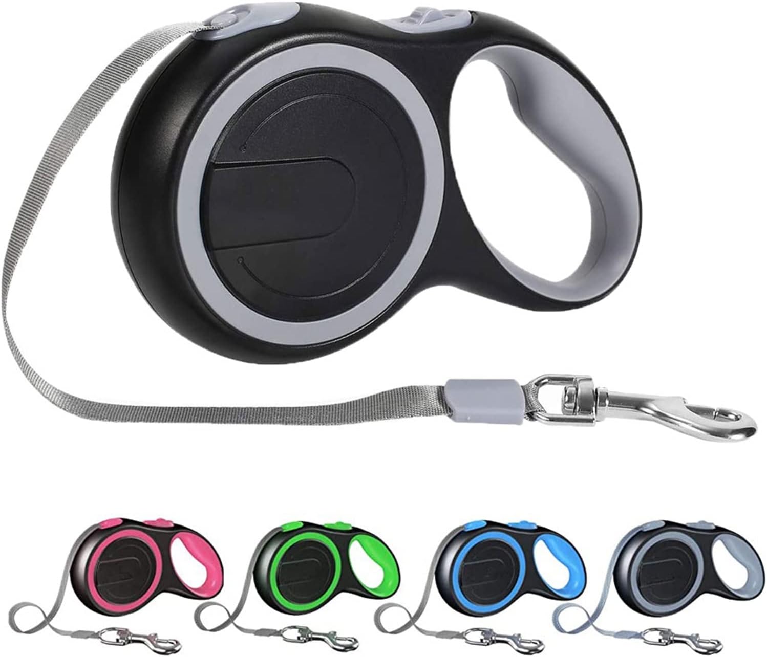Retractable Dog Leash Nylon Outdoors Running Training Big Dog Leash Automatic Extending for Large Small Dogs(Green,8m -Dog50 kg)