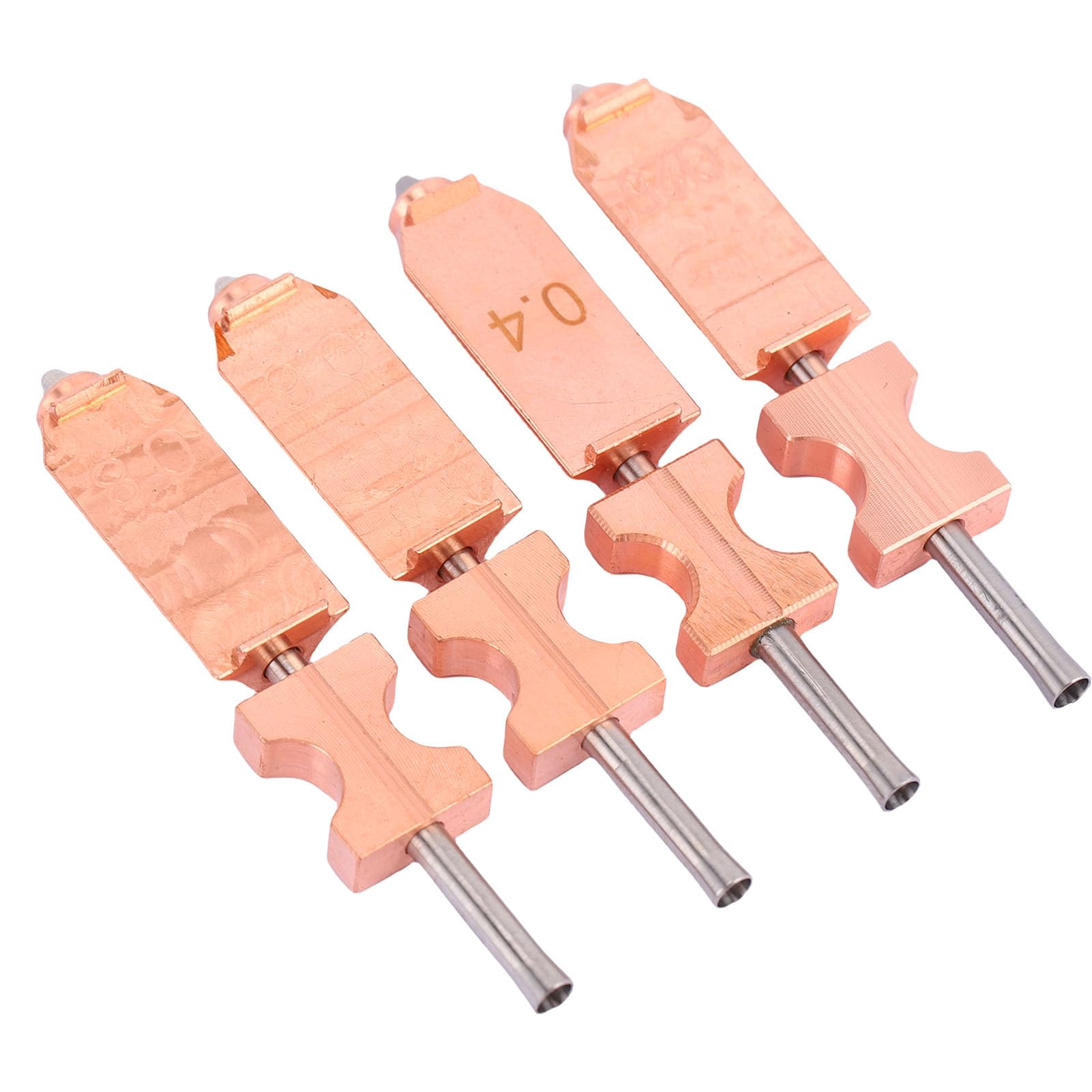 banapoy Ugello in Acciaio Temprato da 4 Pezzi per Stampante 3D, Kit Ugello Hotend a Rimozione Rapida 0,25 Mm 0,4 Mm 0,6 0,8, Kit Hot End Ad Alto Flusso 32 /s