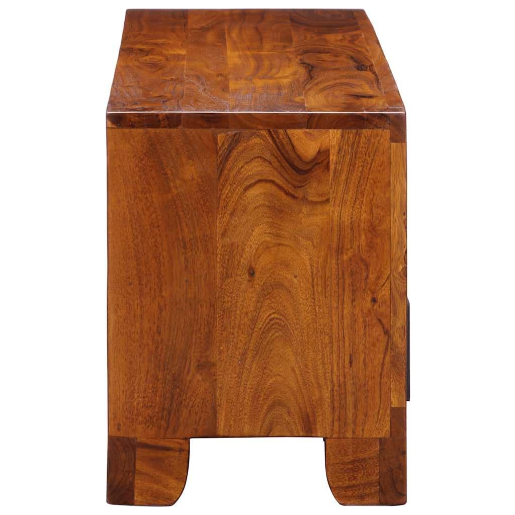 Mueble TV multicolor 110 x 30 x 40 cm, madera acacia maciza