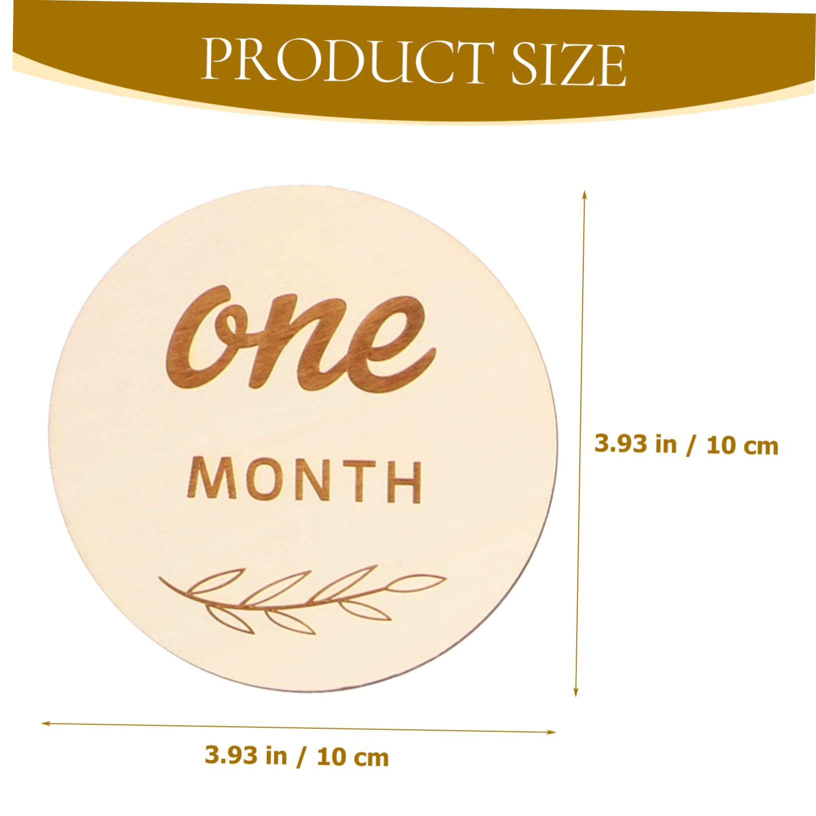 ULDIGI Welcome Baby Sign Custom 14pcs Wooden Monthly Milestone Discs Baby Milestone Cards Set