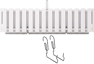Prosperplast Boardee Fencycase Balcony Box with Hanging and Watering System Flower Box Flower Pot with Hook Planter (580 mm Length, White)