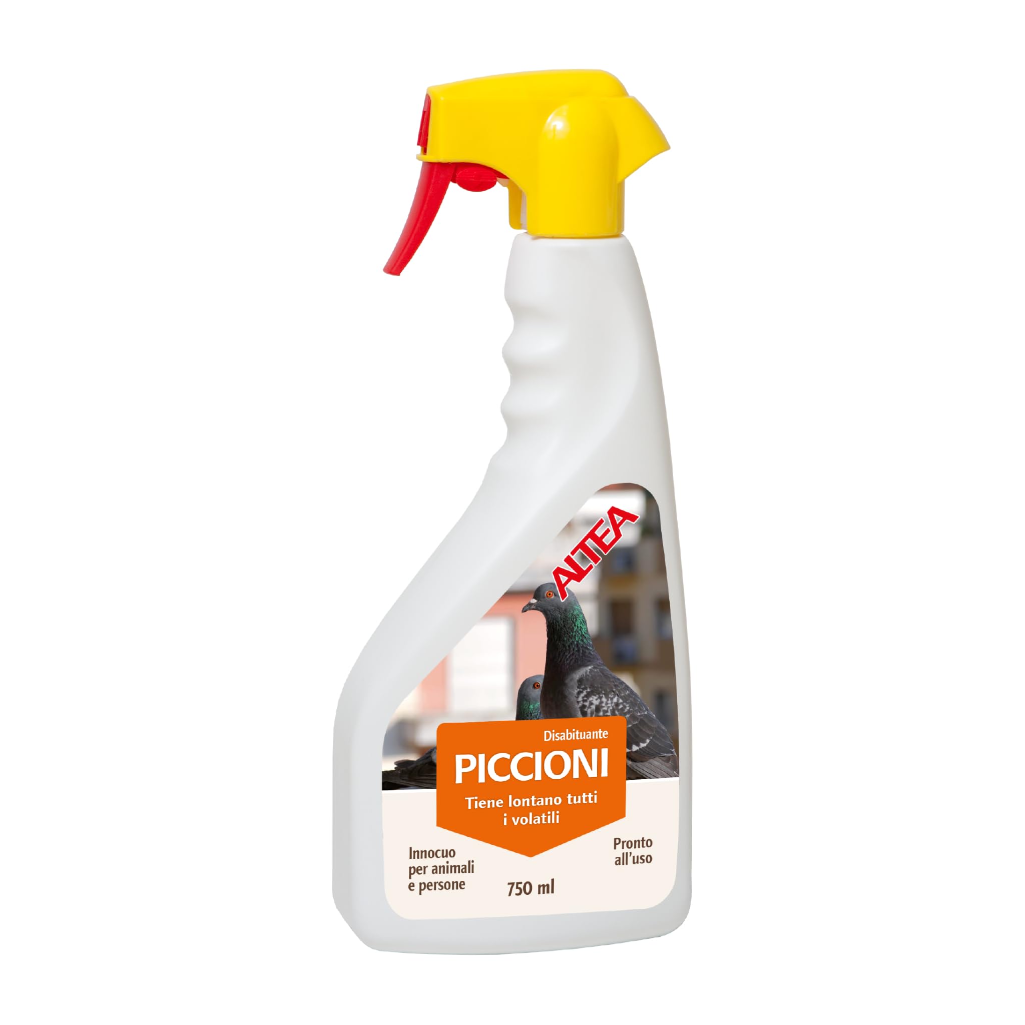 Altea Borne de pigeon, répulsif à pigeons longue durée, non nocif pour les humains et les animaux domestiques, éloigne les pigeons et les mouettes, spray prêt à l'emploi 750 ml
