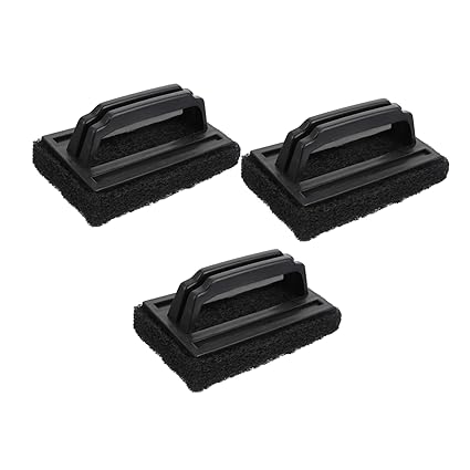 Homoyoyo 3pcs Grill Cleaning Brush Bristle Free BBQ Cleaner Grill Cleaning Wipes BBQ Replaceable Scraper Portable Gas Grill Outdoor Gas Grill Cleaning Sponges for Household Use Pp Griddle