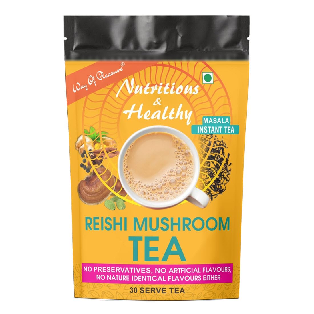 Reishi Mushroom Tea Premix, Immunity Boosting and Health Support, 30 Serve Packet (Masala Tea) (B0D4TVRTB2) Amazon Price History, Amazon Price Tracker