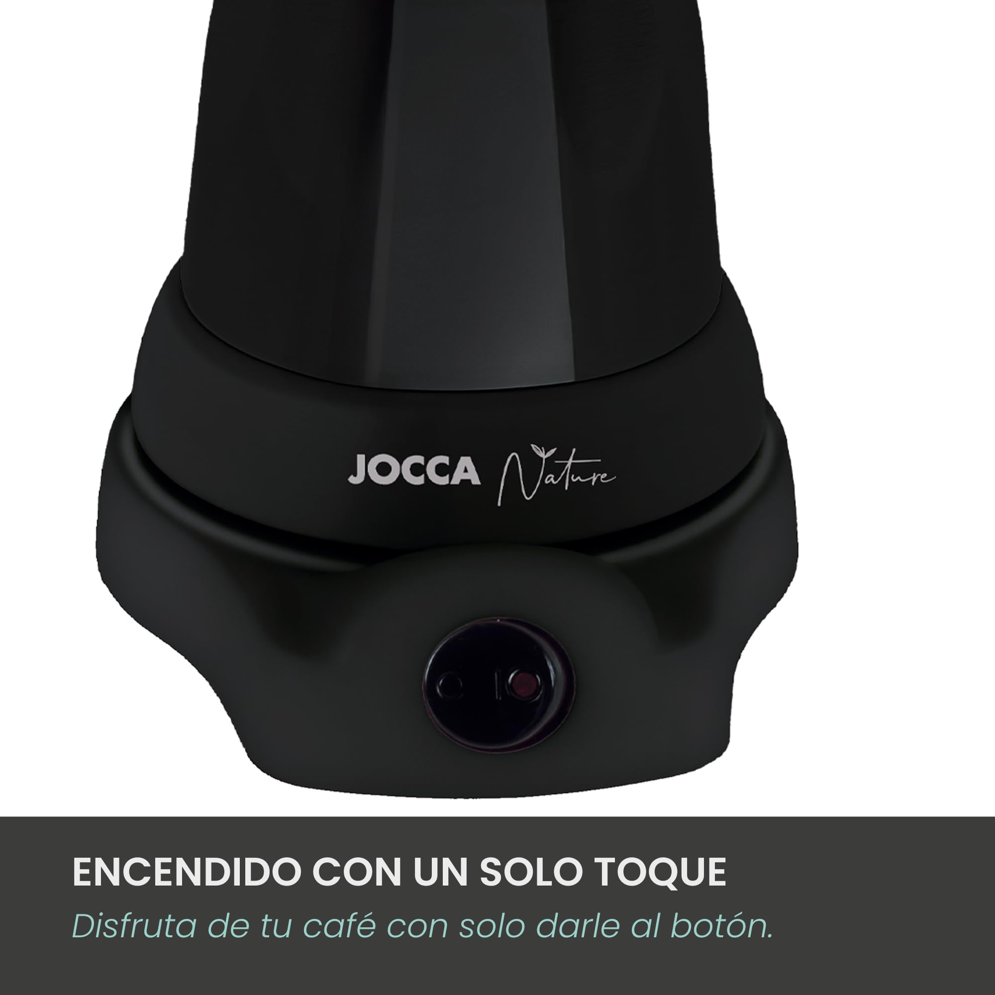 Jocca Cafetera Italiana Eléctrica 6 Tazas Base giratoria 360º Apagado automático Negro