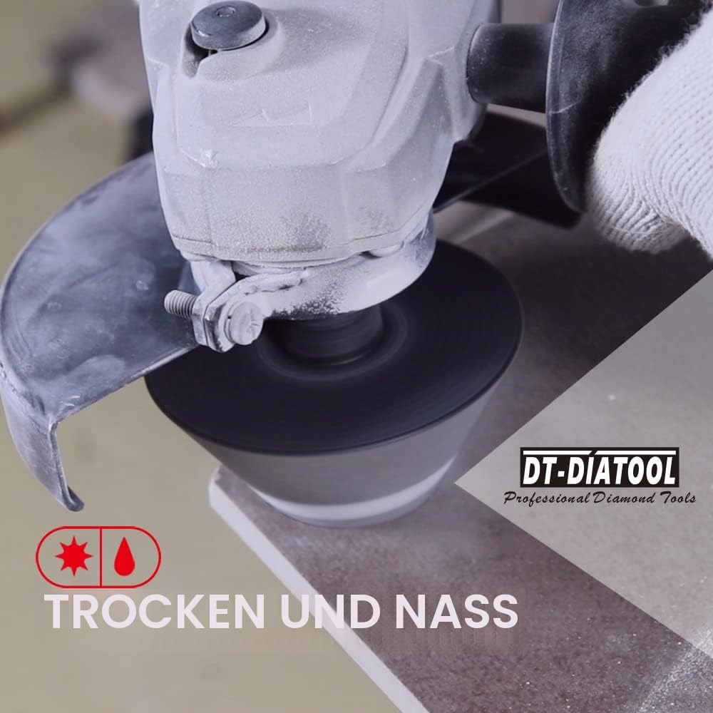 DT-DIATOOL Diamant-Anfas-Bits – Diamant-Senkbohrer 35 mm zum Vergrößern und Formen vorhandener Löcher in Granit, Marmor, Feinsteinzeug, M14-Gewinde