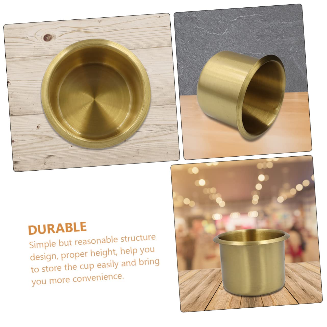 Gatuida 4pièces Porte-gobelet Encastré pour Bateau RV Et Bureau Support De Boisson Pratique Et Installation Facile Et Corrosion