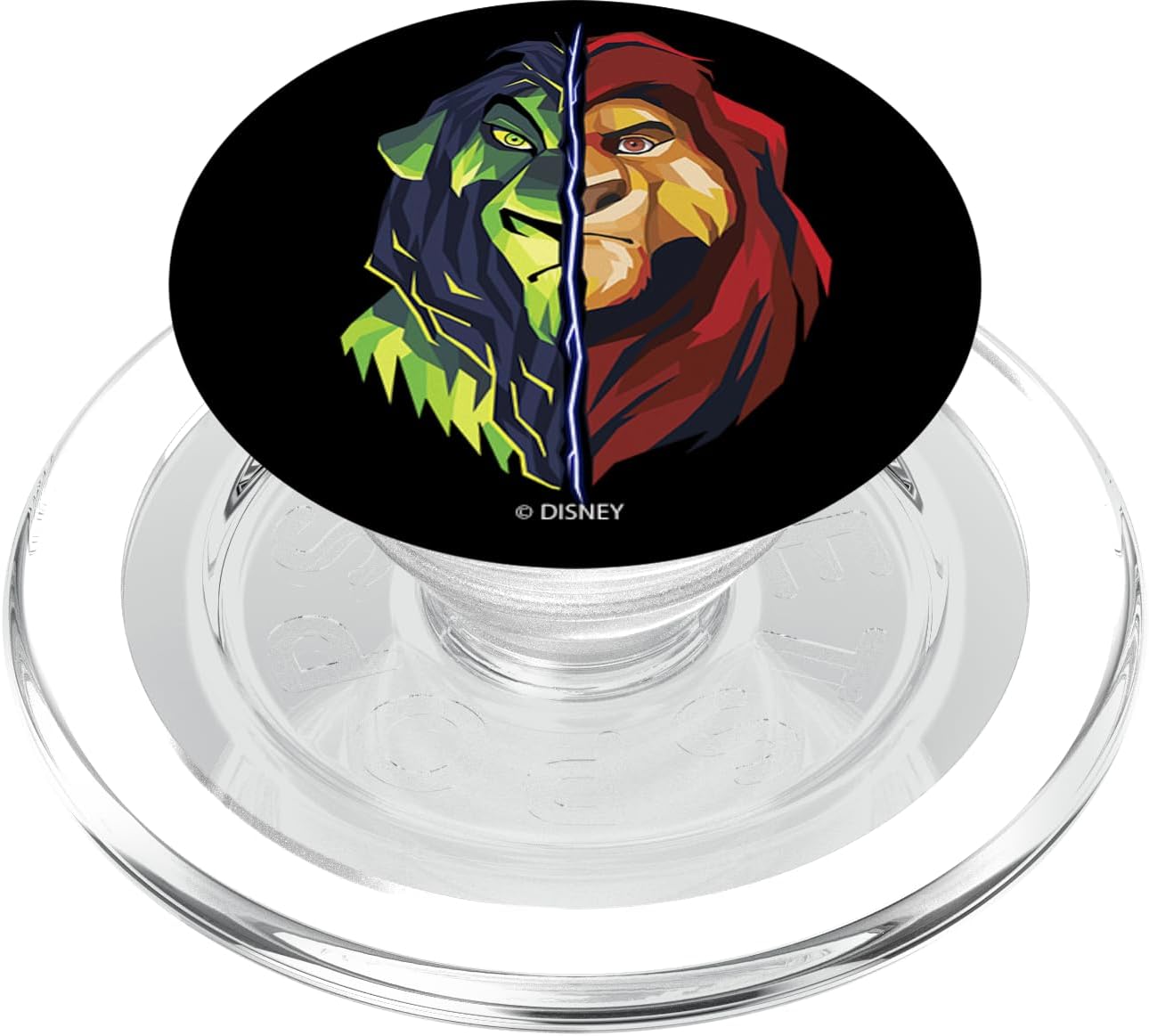 Disney The Lion King Half Scar Half Mufasa Face PopSockets MagSafe PopGrip for iPhone