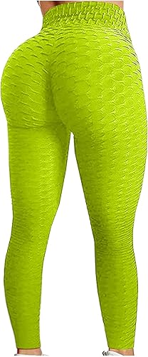 Ayolanni Leggings for Women Solid Mermaid Scale Jacquard Stylish Legging Pants Sports Active Yoga Pant