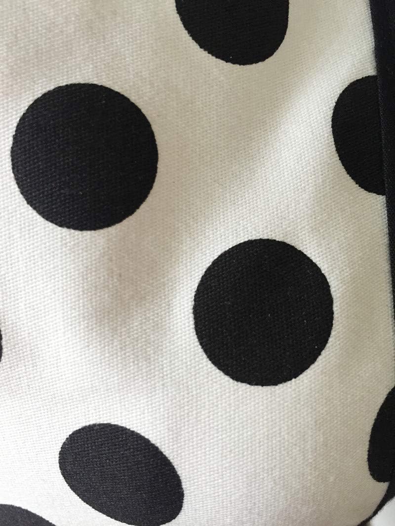 Hyzrz Lovely Handmade Cotton Retro Aprons for Women Girls Cake Kitchen Cook Apron for Mother's Gift (Black Dot) - Image 6