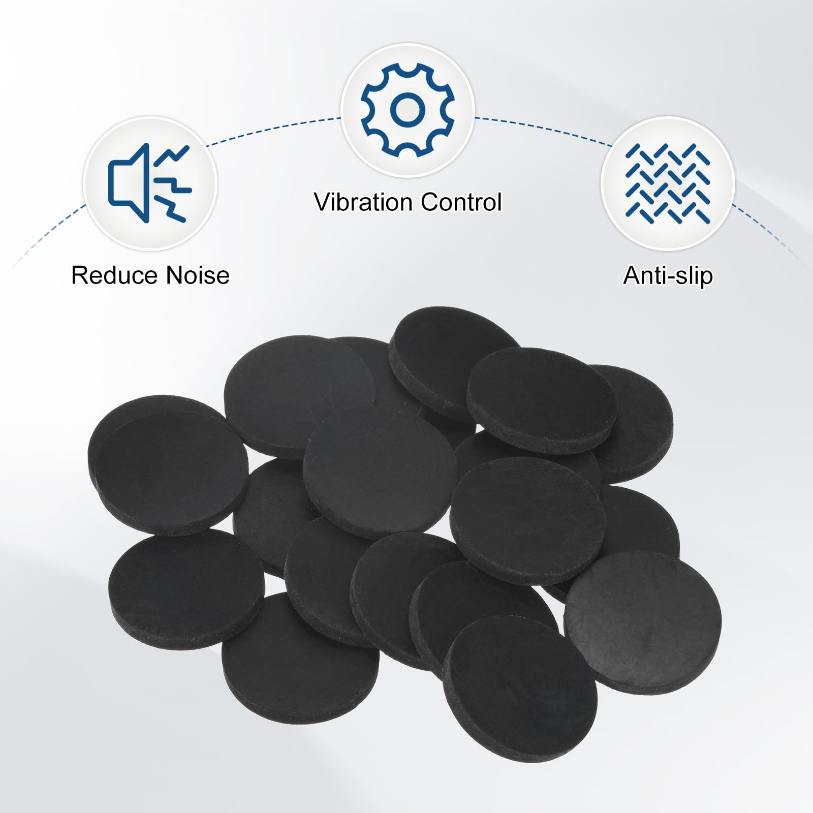 M METERXITY 30-Pack Rubber Solid Discs Washers - Image 4