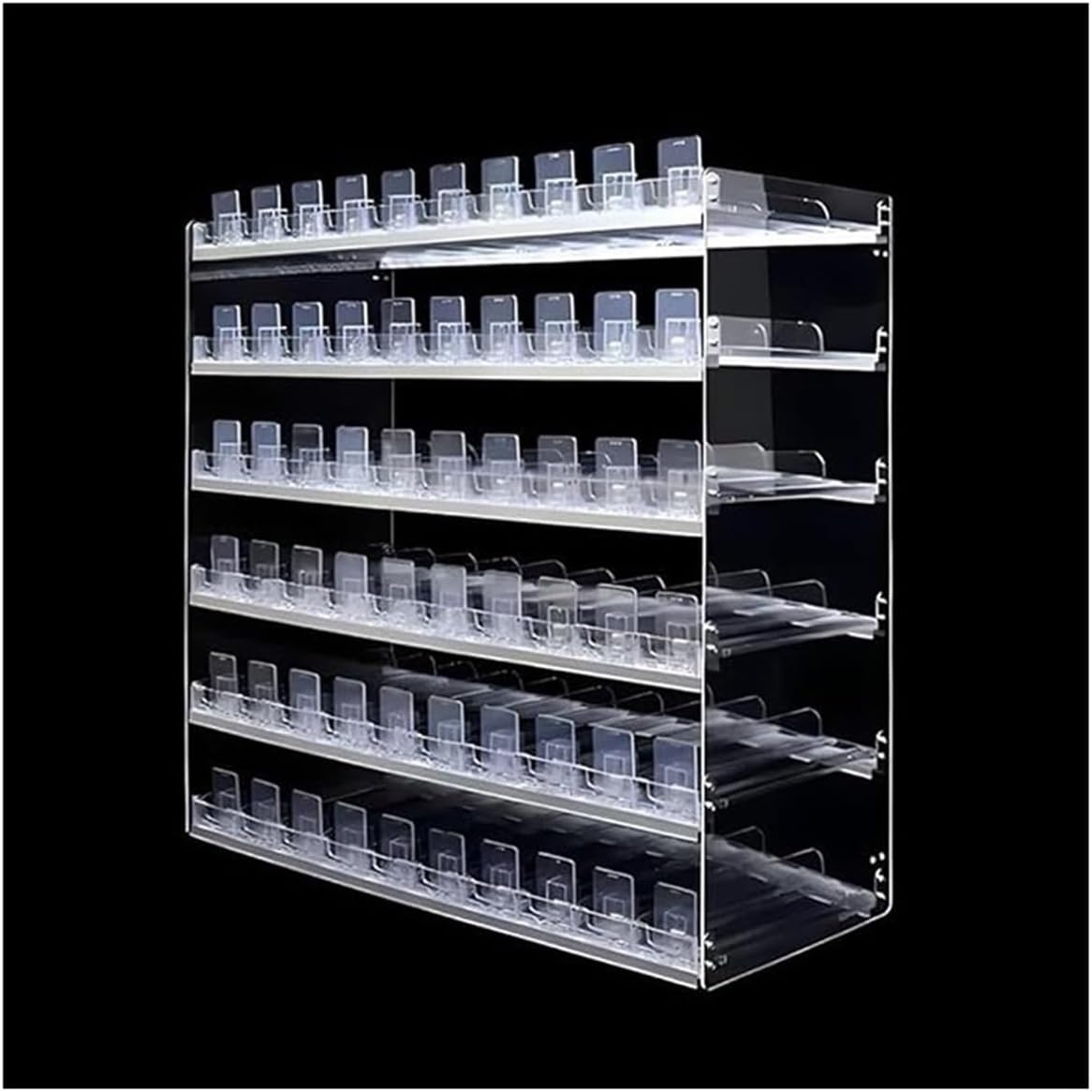 Acrylic Cigarette Display Rack, Wall-Mounted & Countertop Shelf with Auto Pushers, Easy Install for Retail Stores, 57x15x70cm (22x6x28in) - Perfect for Merchandising
