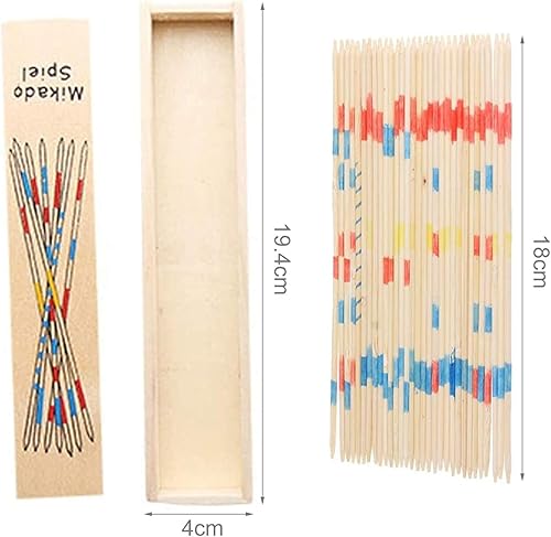 Miniatura 3 de Paquete de 3 palos de recogida, 93 palos de madera para recoger juego original en caja con instrucciones, juguetes tradicionales de recogida,