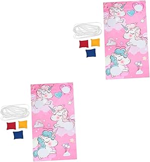 BESPORTBLE 2 Sets Sand Bag toss Game Kids Bean Bag toss Bean Bag Boards Out Door Toys Outside Kids Toys Outside Toy Sandbag Toss Game Sandbags Toy Sandbags Game Banner Clown Child
