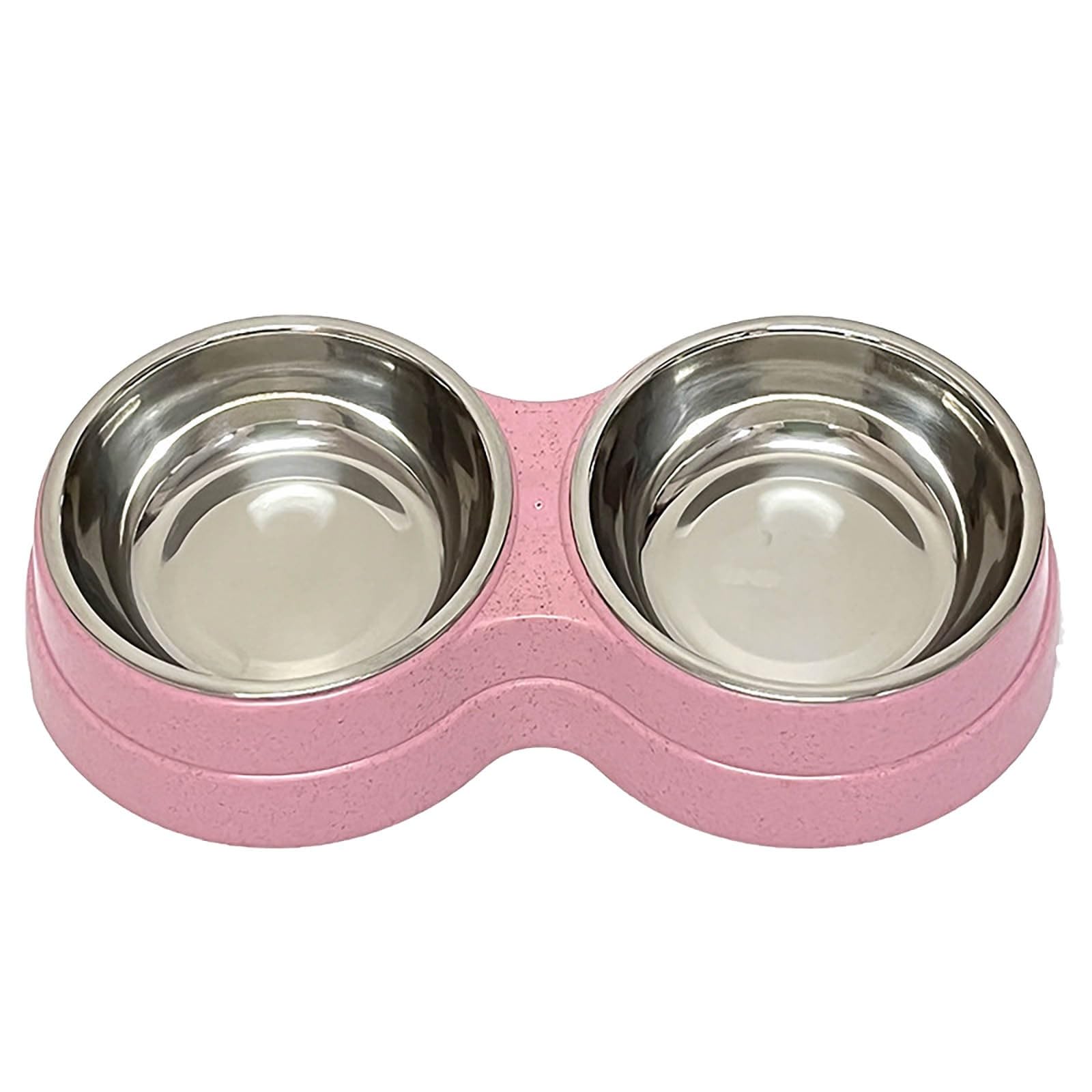 Ceramic Like Pet Bowl for Cats and Dogs Durable Food Water Dish Double Design Non Slip Base Ideal for Home Use (24X13CM)