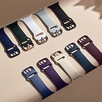 Vista 203 de Correa deportiva de silicona suave compatible con cierre clásico compatible con correas de Apple Watch de 49, 45, 44, 42, 41, 40 y 38 mm para iWatch