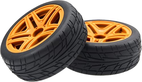 Miniatura 5 de OD2.75 pulgadas, llantas de cubo hexagonal de 0.479 pulgadas, llantas de nailon y goma compatibles con HSP Tamiya HPI, Kyosho Traxxas WLtoys 110 112