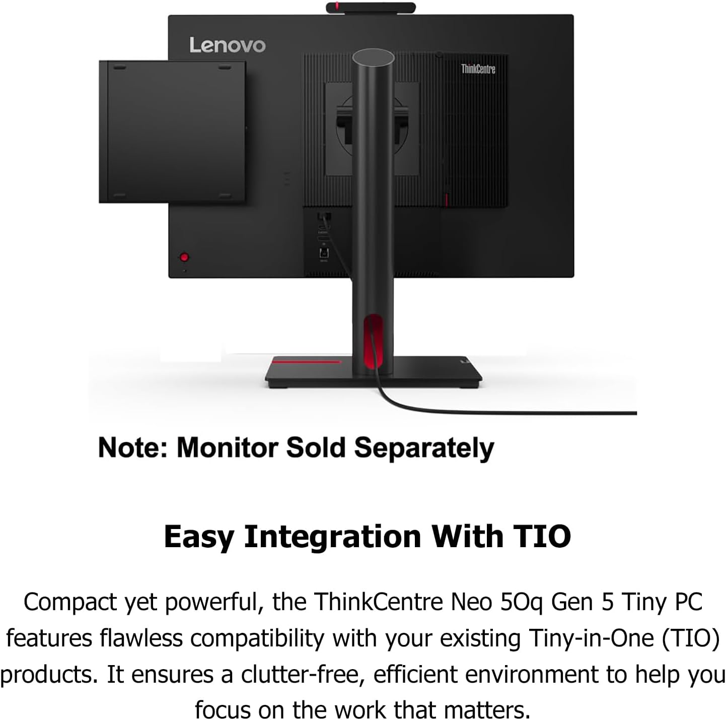 Lenovo ThinkCentre neo 50q Gen 5 Tiny Desktop, Intel Core i5-13420H, 16GB DDR5 RAM, 512GB PCIe SSD, Wi-Fi 6, Windows 11 Pro, Black 9 61U6F9U6aQL. AC SL1500