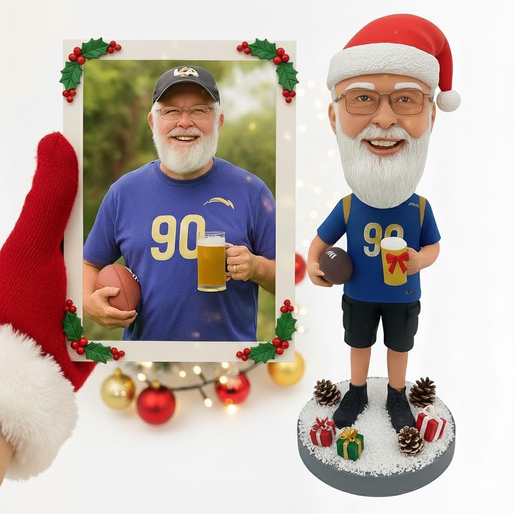 Custom Bobbleheads Personalized, 6/7/8 Inch Handmade Customized Bobblehead Dolls Figurine from Photo Unique Gifts for Baseball Fans, Boyfriend, Husband, Friends