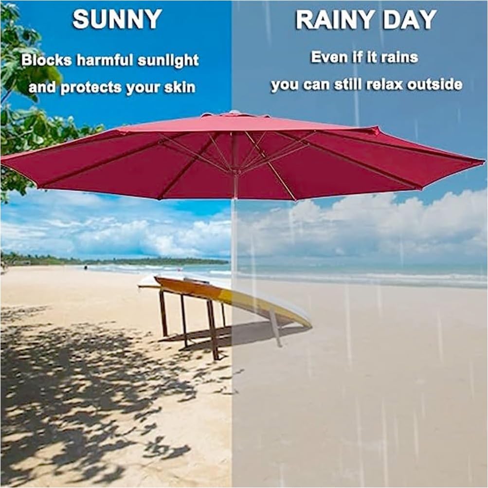 Chankee Auvent De Rechange Pour Parasol De Terrasse De 2,7 M Pour 8 Baleines - Auvent Rose Uniquement