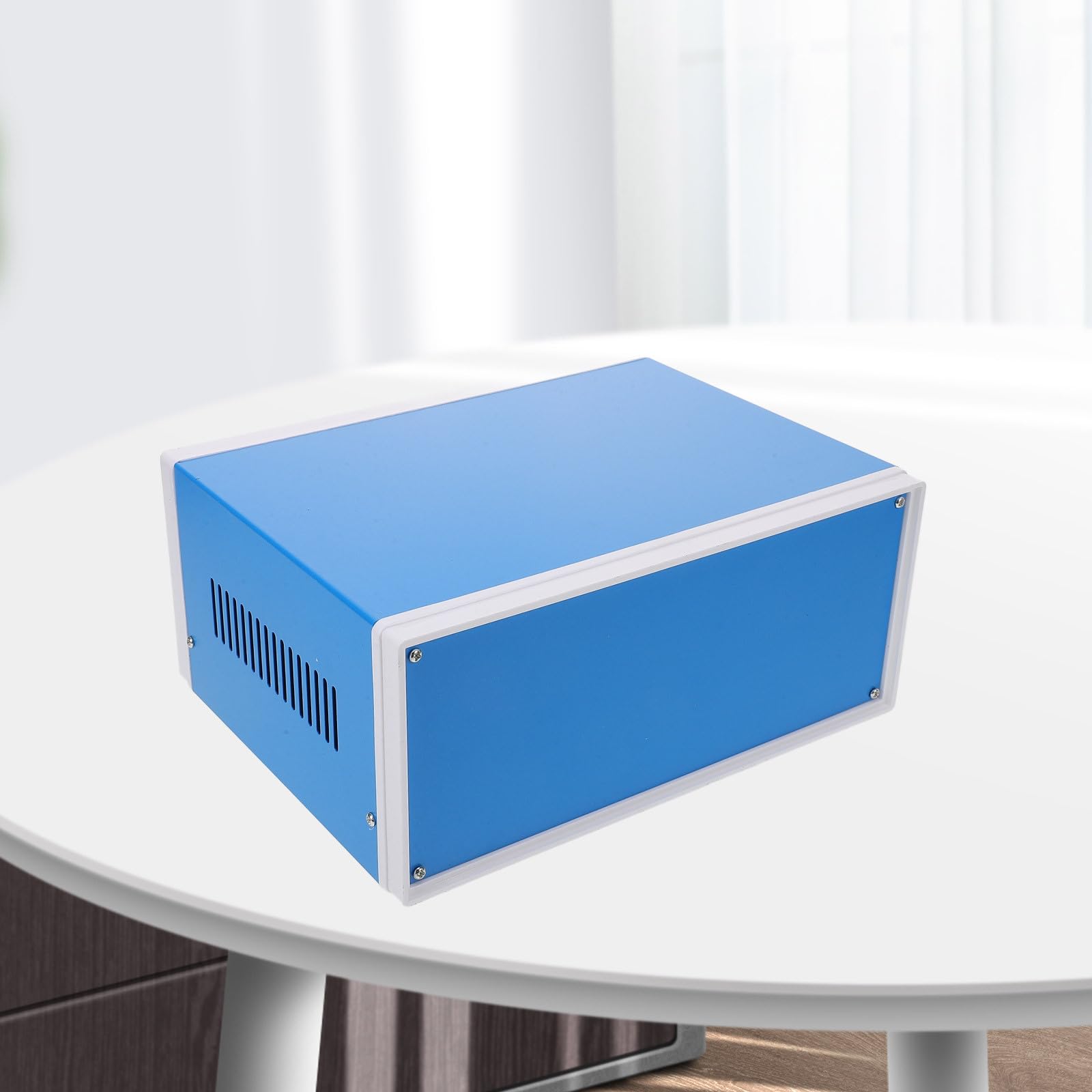 Metallgehäuse für Elektronikprojekte 110x250x190mm Blau | Eisen Ausführung, Schrauben Inklusive, für Messgeräte und Andere Geräte