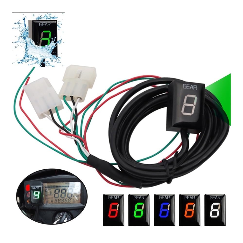 Indicador marcha digital motocicleta Indicador De Marcha De Motocicleta ECU 1-6 Nivel LED Pantalla De Velocidad Pantalla De Marcha Para Para Para Shiver 750 RSV4 Sin ABS RSV 4
