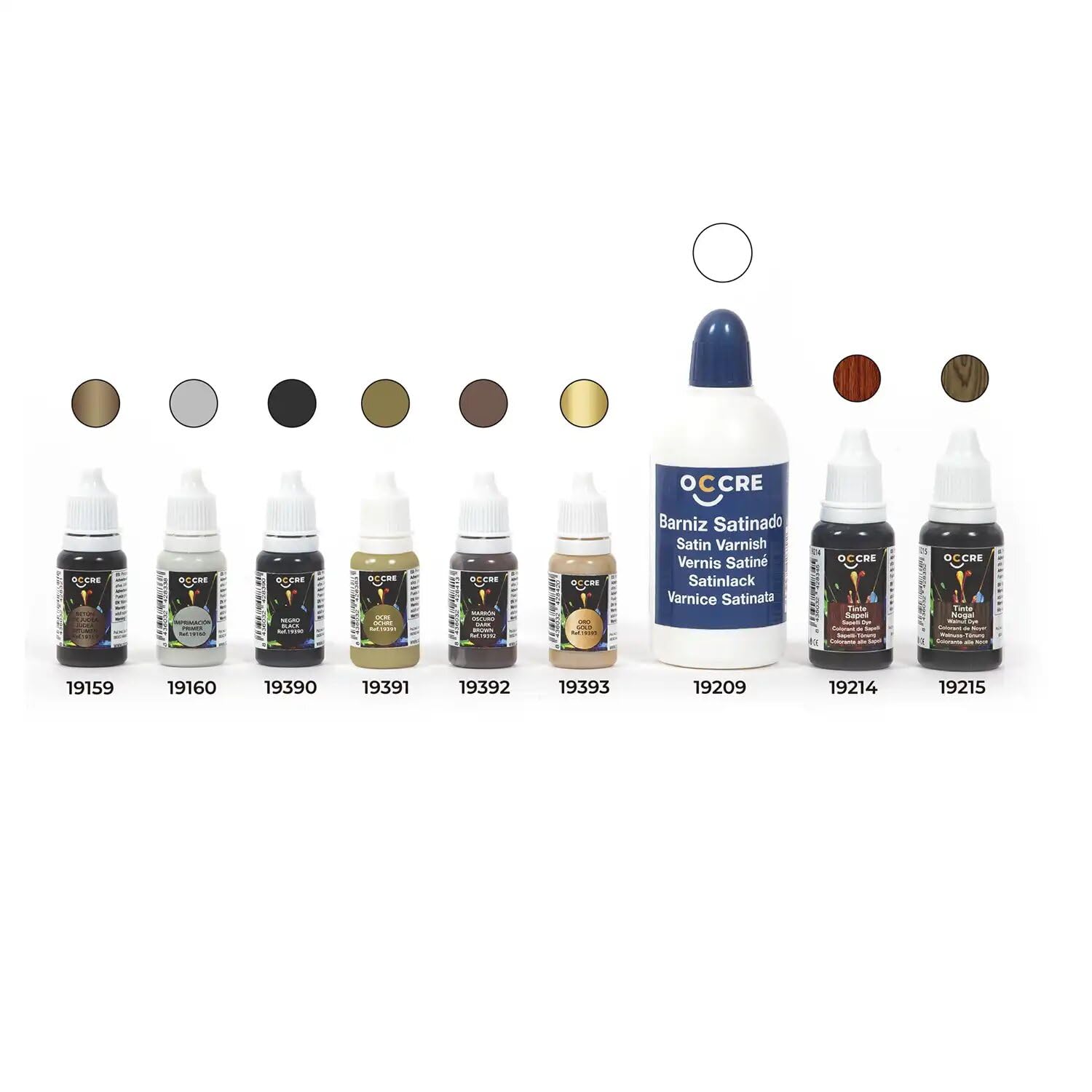 Occre Ref. 90556 - Pack of Buccaneer Acrylic Paints (Ref. 12002) - 8 x 20 ml + 1 x 100 ml