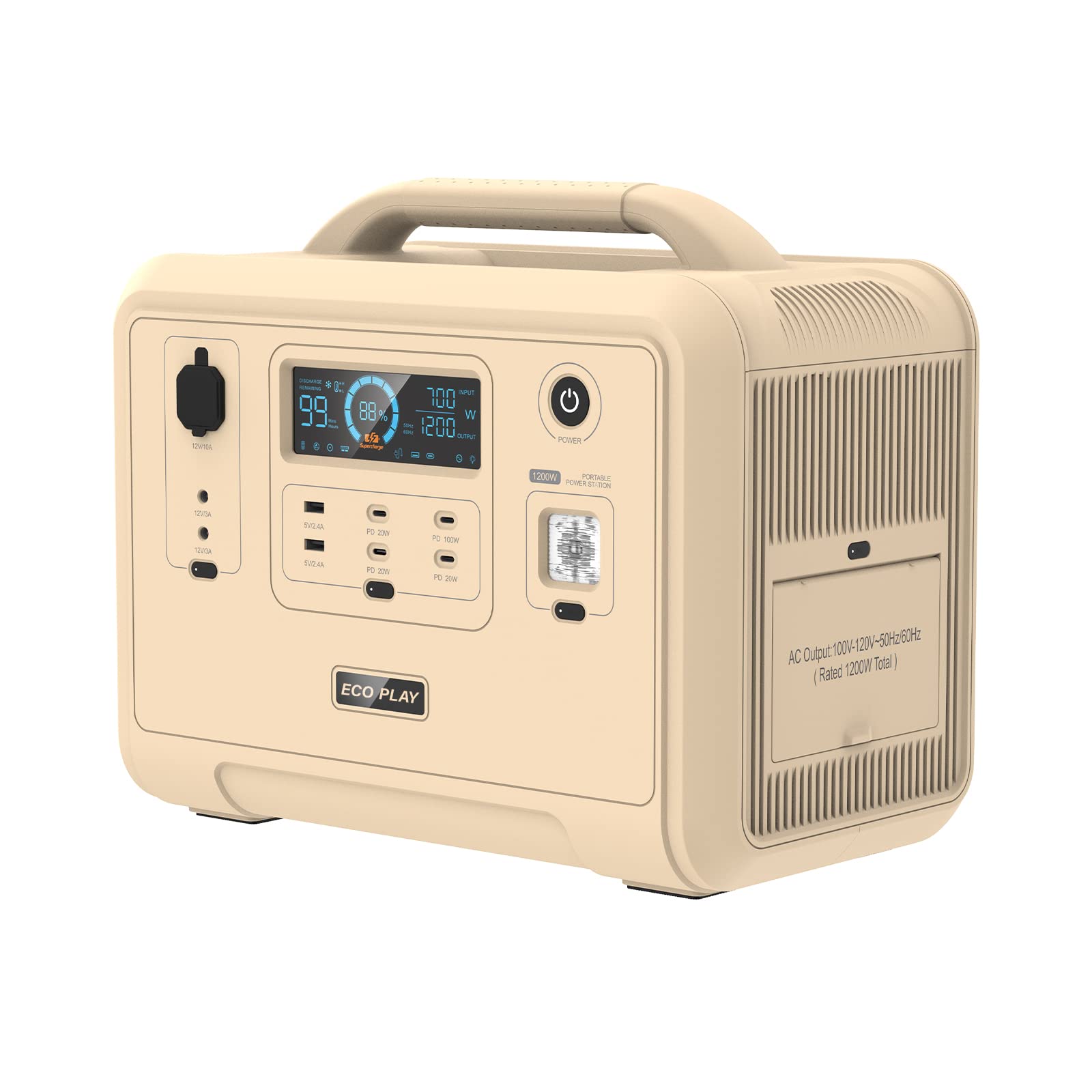 Amazon.co.jp: Eco Play EP1800 ポータブル電源 大容量 蓄電池 1536Wh 