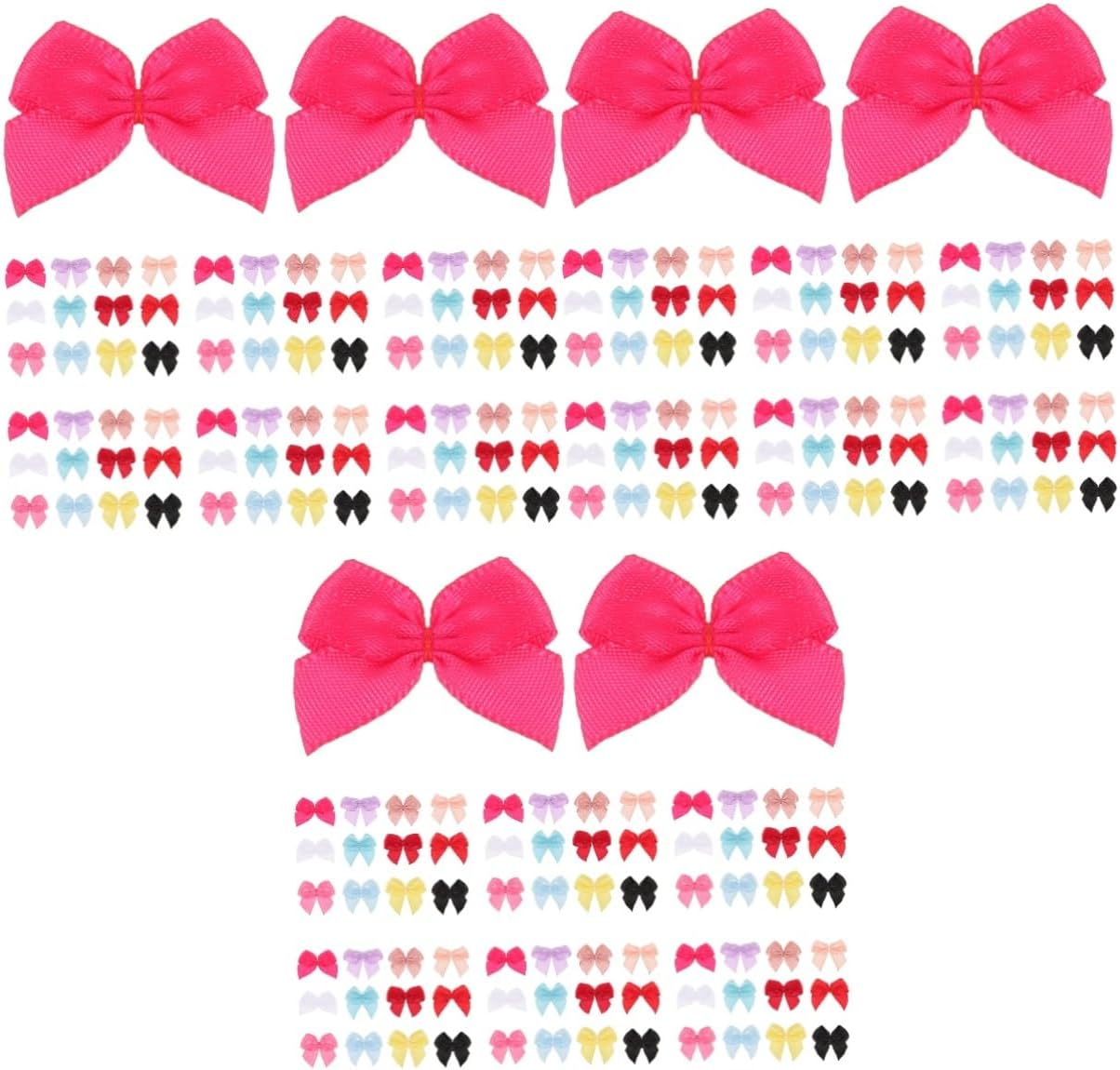 Didiseaon 750pcs Mini Satin Ribbon Bows for Crafts Party Decorations and Wrapping Elegant Bows for Scrapbooking Showers and Sewing Projects