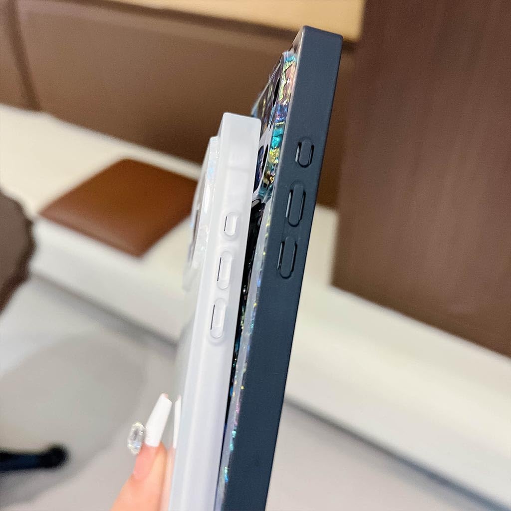 Cute Compatible with iPhone 17 Pro Max Case 6.9Inch,Sparkle Luxury Glitter Colorful Shell Rectangle Cases for Women,Girly Bling Slim Soft TPU Shockproof Protective Cover(Colorful Shell) - Image 4