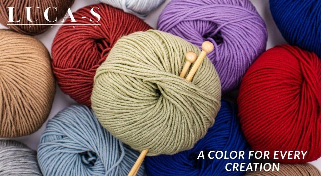 2PCs Superfine Merino DK Yarn for Knitting and Crocheting Super Soft Superwash 100% Merino Wool 50g Ball, Gray Blue (16), 2 Units - Image 9