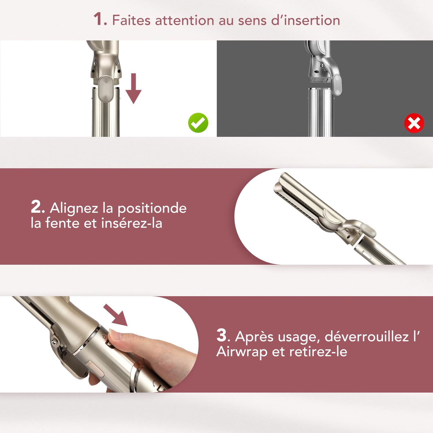 Accessoires et embouts pour lisseur séchant Shark FlexStyle, sèche et lisse en même temps grâce à l’air, sans plaques chauffantes, sans dommages thermiques, stardust