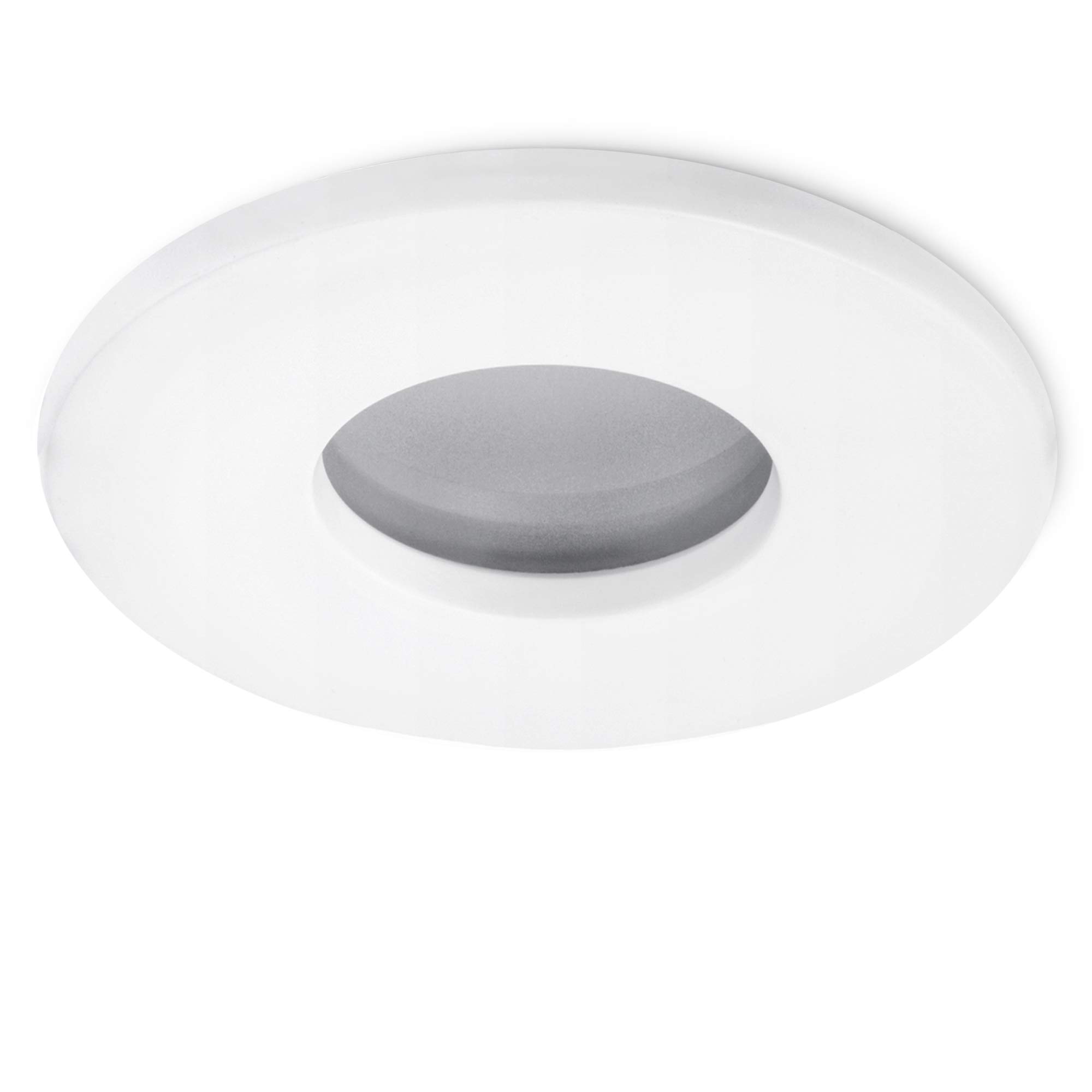 linovum 10x LED Bad Einbaustrahler SET IP65 weiß rund 230V - Ideal für Badezimmer, Küche oder Außen - Licht warmweiß 2W