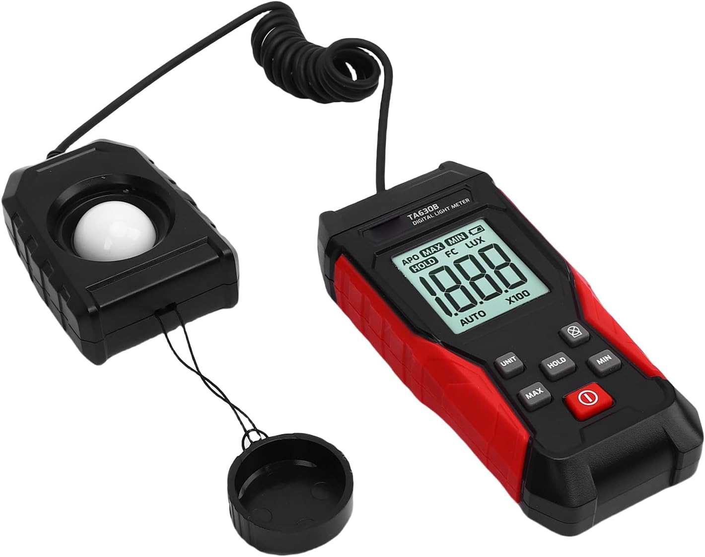 Digital Illuminance Light Meter, Handheld Photometer with 0.1-200000 LX Range, High - Resolution Luxmeter with LCD Display for Factory Laboratory Office Photography