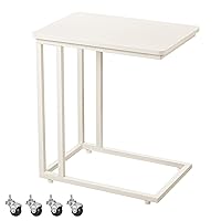 VASAGLE Tavolino da Letto con Ruote, Tavolino Mobile da Salotto