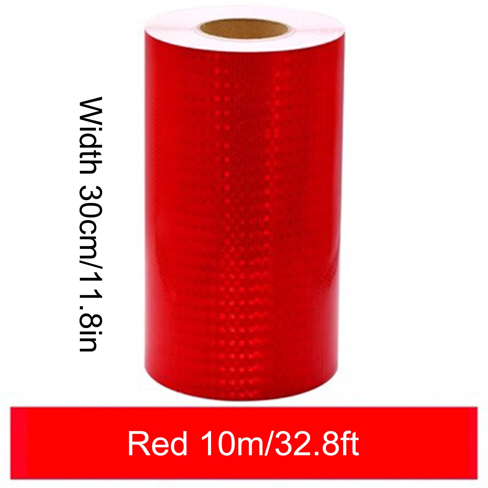 EALLEN 30 Cm De Ancho Cinta Reflectante Adhesiva,Cinta Adhesiva Reflectante Advertencia De Seguridad para Automóviles, Bicicletas, Motocicletas, Camiones,Rojo,10m