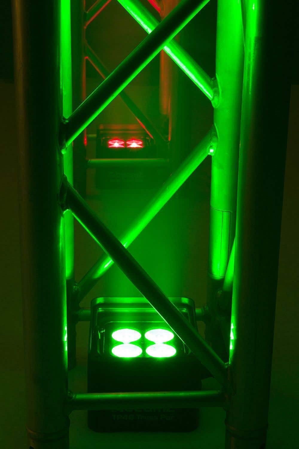 BeamZ TP46 PAR LED Spot 4er Set DMX Strahler, Scheinwerfer RGB mit UV Schwarzlicht Lichttechnik, Wandstrahler mit Fernbedienung, Uplight Bühnenbeleuchtung, Beleuchtung für Traversen
