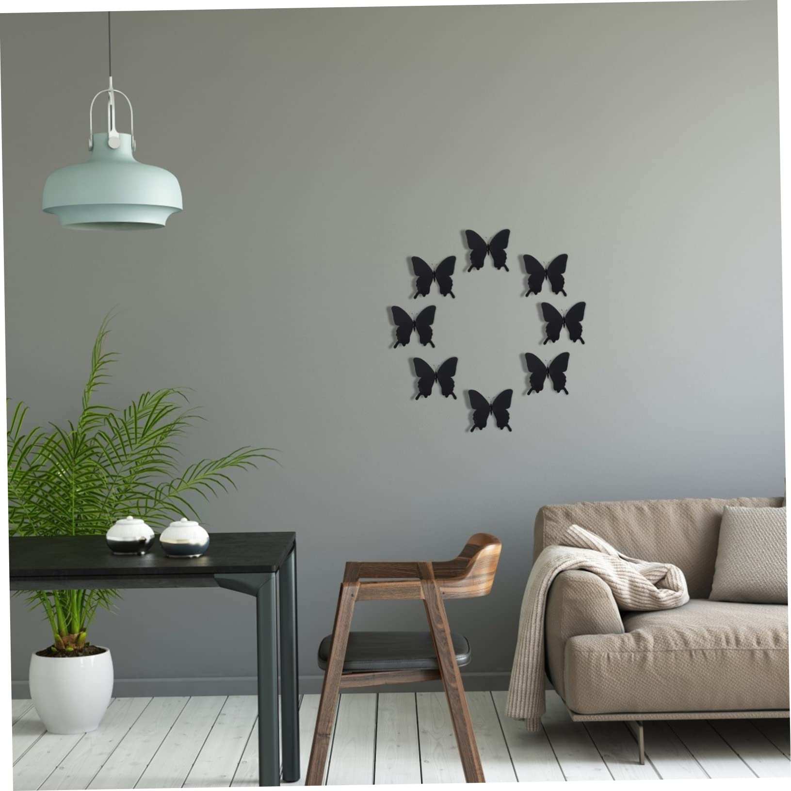 Pegatinas Decorativas De Negras Paredes Adhesivos De Vinilo Decoración Oficina 10 Piezas X 4
