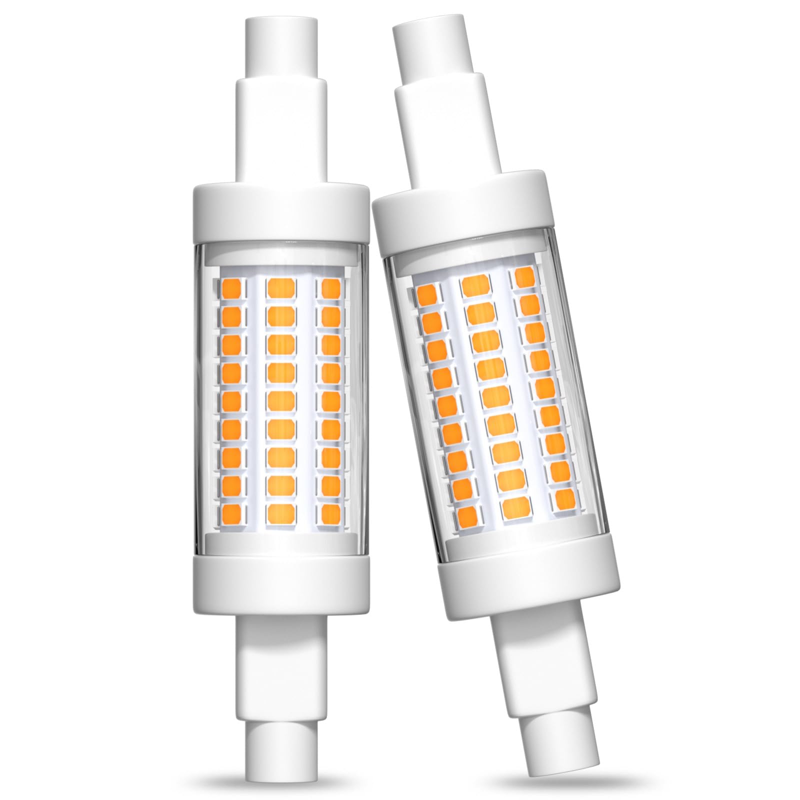 Lamptobe R7S 78mm 6W LED Bulb, Dimmable 2200K Warm White 500Lumen Blue Light Filtering Soft Yellow R7S J78 Bulbs for Bedroom, Study, Nursery Light,Floor Lamp (2-Pack)