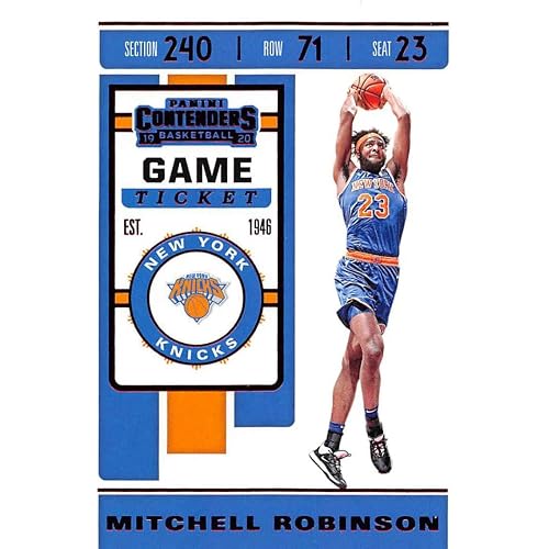 2019-20 Panini Contenders NBA Game Ticket Red Basketball #81 Mitchell Robinson New York Knicks Official National Basketball Association Trading Card