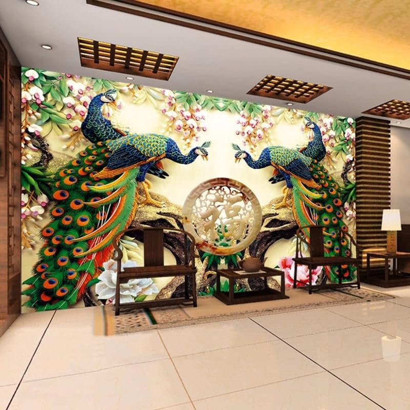 AADEE Craft Beautiful 3D Peacock Green Flowers Wallpaper for Home Decoration Walls Size Large (Non-Wooven 12X8 Feet Multi) (B0CHRXP6XT) Amazon Price History, Amazon Price Tracker