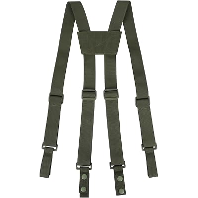 KUNN Tactical Duty Belt Suspenders 1.5 Inch Police Harness for Men,Adjustable,Army Green