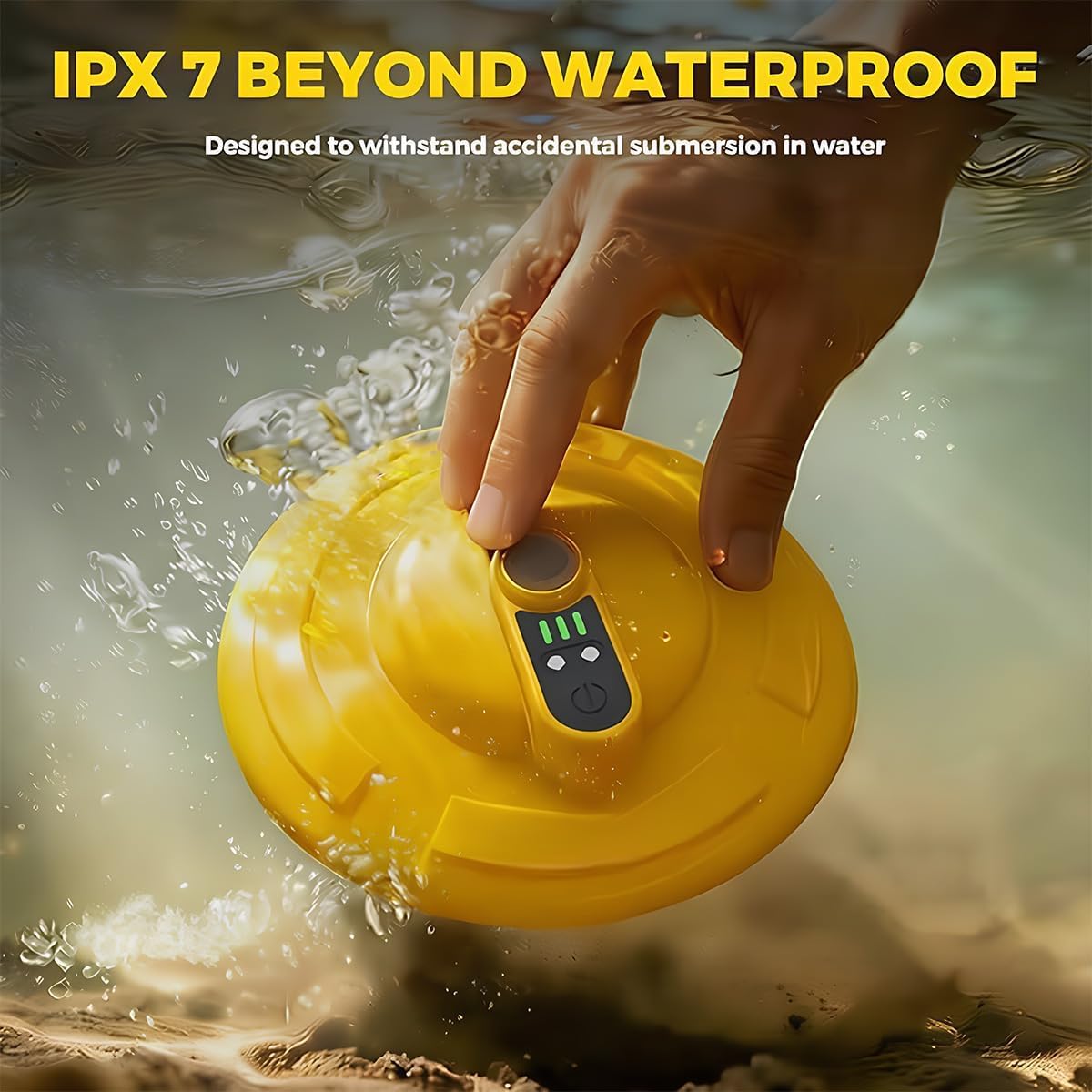 2026 New IPX7 Floating & Rechargeable Bait Bucket Aerator, Portable Channel Aquarium Aerator & Inflator, Ultra-Quiet Bubble Generator for Kayak, Shore & Boat