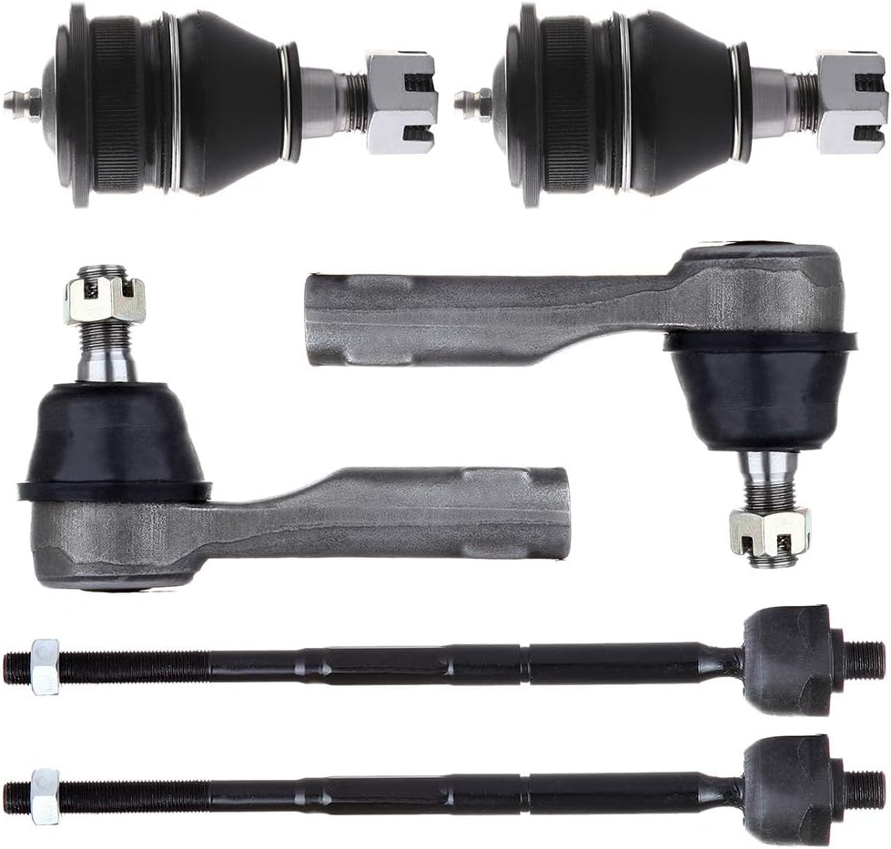 OCPTY - New 6-Piece fit for Sentra-2 Front Lower Ball Joint 2 Outer 2 Inner Tie Rod End Link