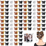 100 Pieces Butterfly Hair Clips Butterfly Clips for Hair 90s Girls Butterfly Clips Mini Hair Clips B