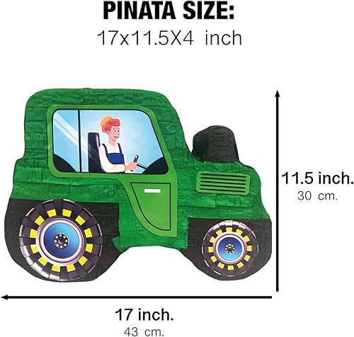 Miniatura 3 de La piñata tractor acelera la diversión con un punto culminante de fiesta temática de granja!